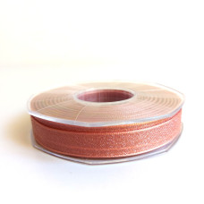 Nastro Organza Lurex Rosa Antico - 15 mm Nastro Organza Lurex Rosa Antico - 15 mm