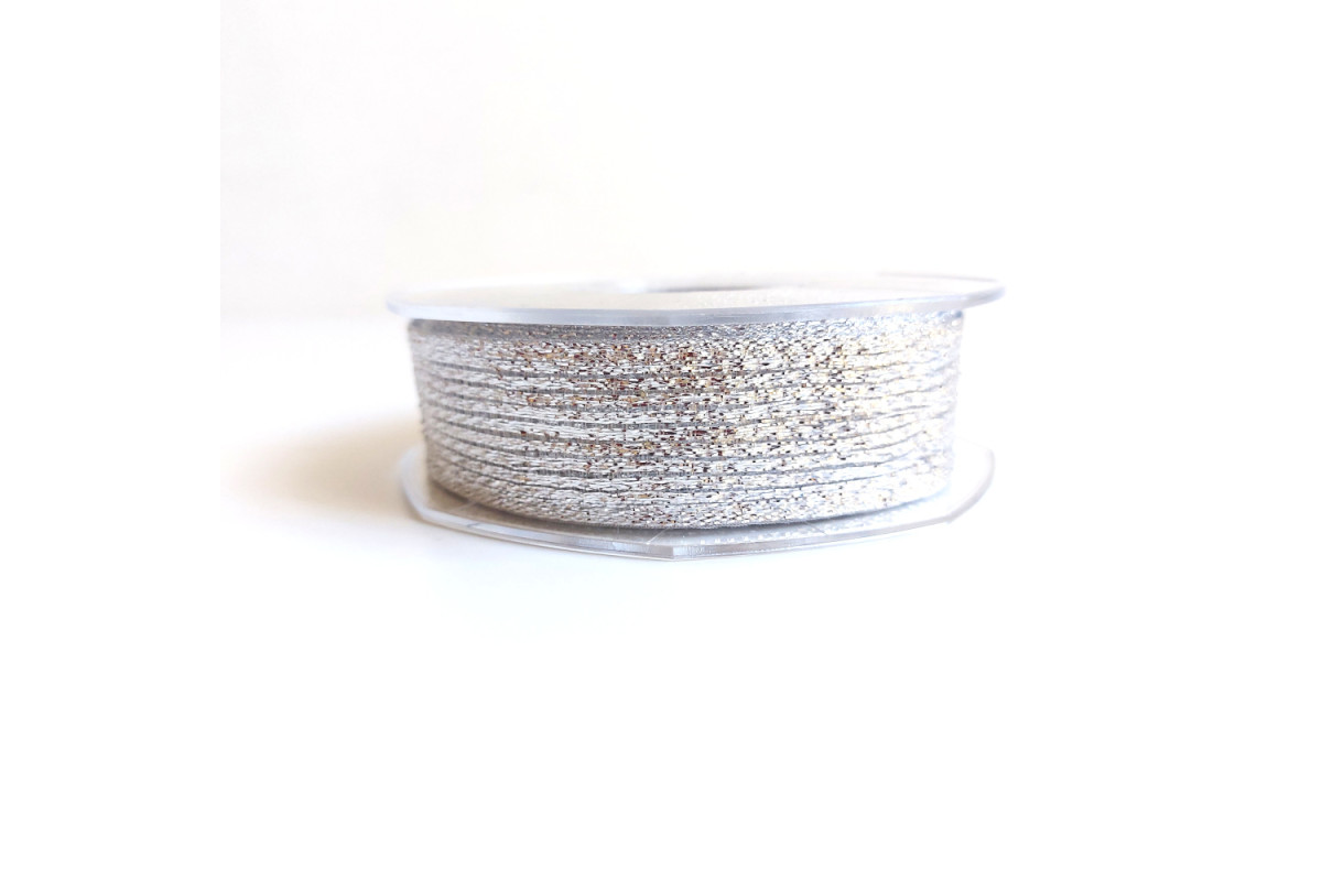 Bright Silver Ribbon - Size 25 mm