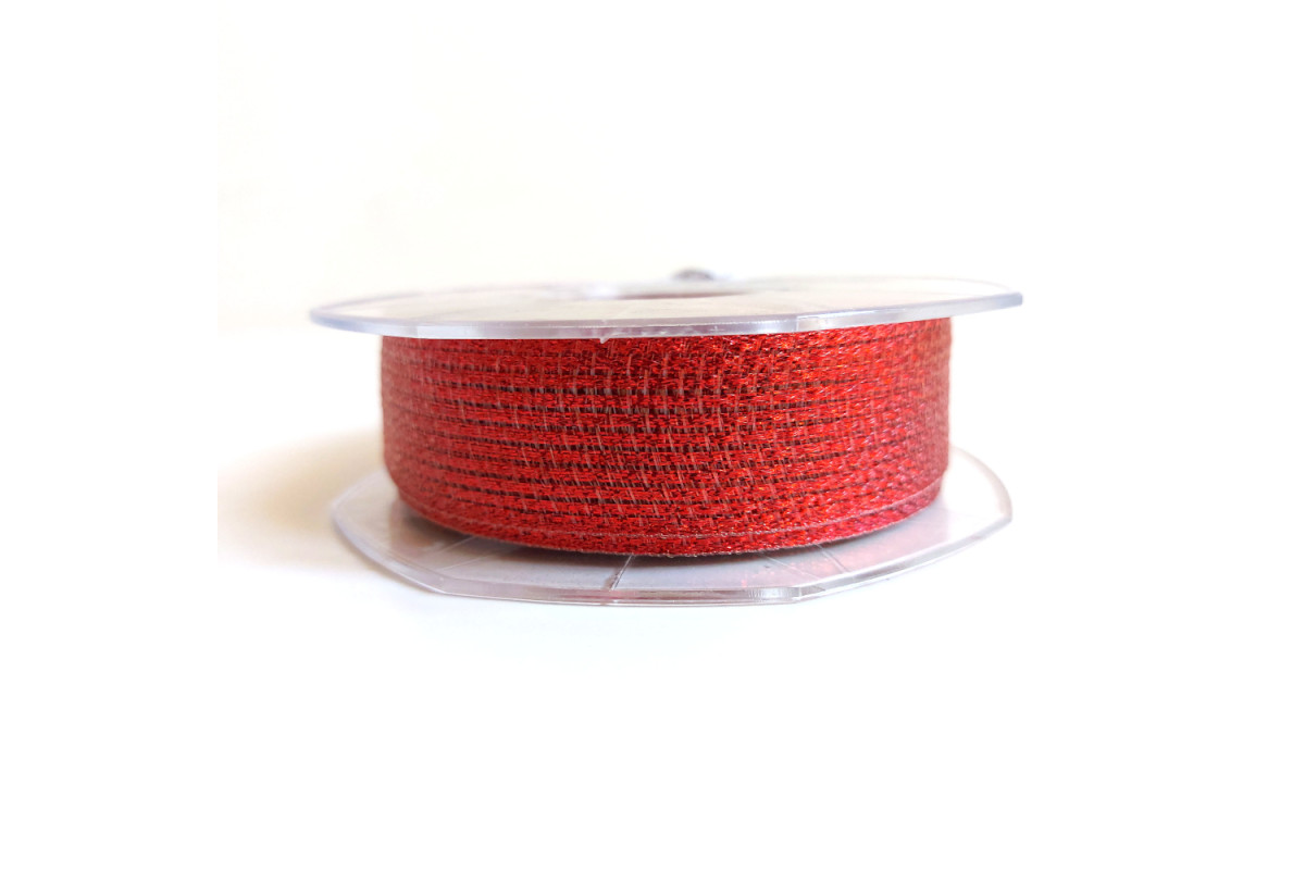 Bright Red Ribbon - Size 25 mm