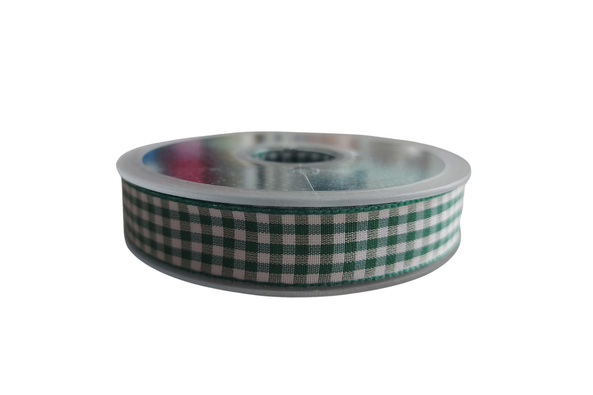 Nastro a Quadretti - Altezza 15 mm - Colore Verde Scuro Nastro a Quadretti - Altezza 15 mm - Colore Verde Scuro