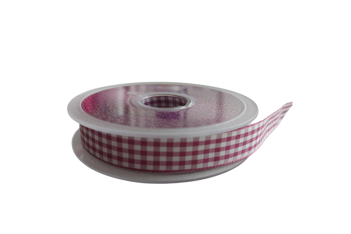 Nastro a Quadretti - Altezza 15 mm - Colore Porpora Nastro a Quadretti - Altezza 15 mm - Colore Porpora