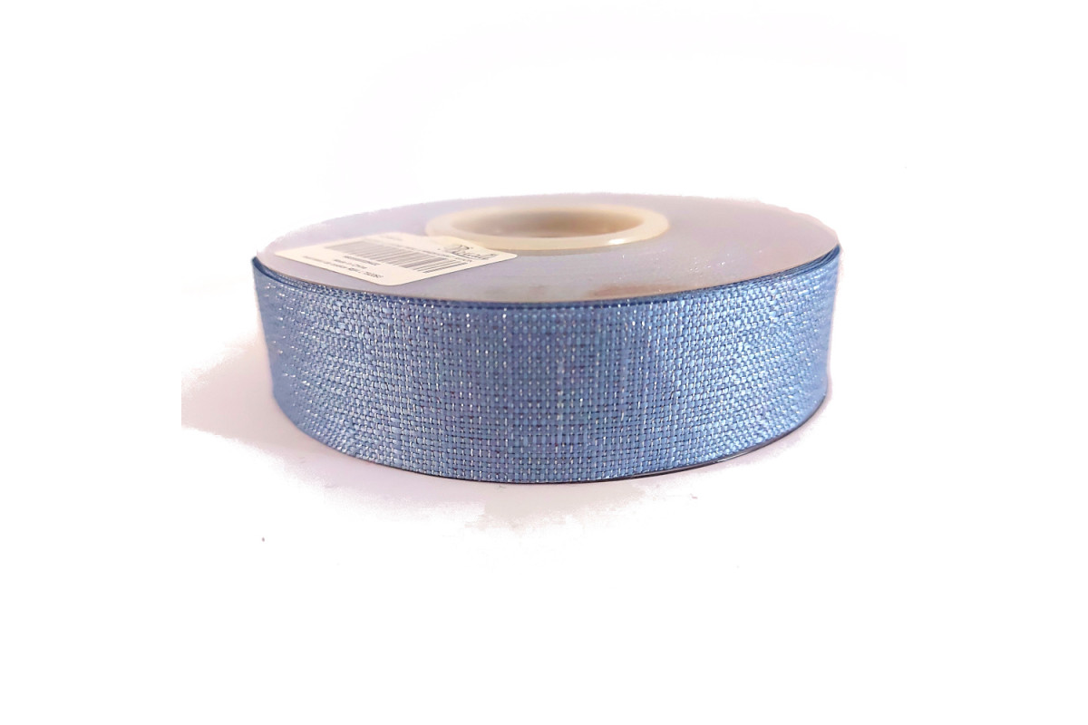 Cinta Color Azul Antiguo Algodon Perlado - Ancho 25 mm Cinta Color Azul Antiguo Algodon Perlado - Ancho 25 mm
