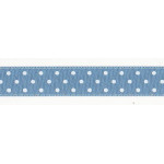 Nastro di Raso a Pois - Celeste 15 mm Nastro di Raso a Pois - Celeste 15 mm