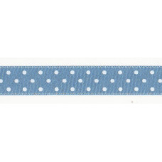 Pois Satin Ribbon - Light Blue 15 mm Pois Satin Ribbon - Light Blue 15 mm