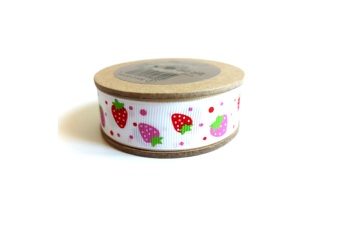 Strawberries Ribbon - Roll of 5 meters