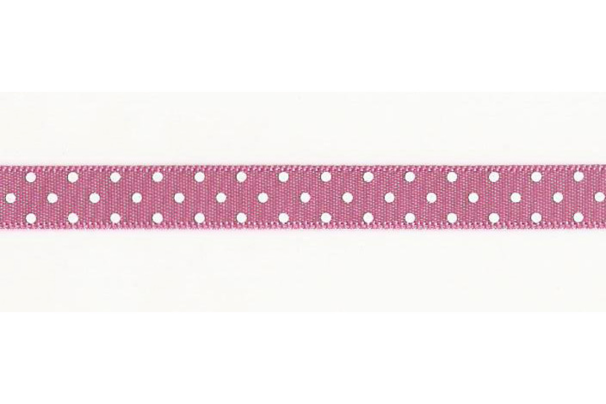 Nastro di Raso a Pois - Rosa 10 mm Nastro di Raso a Pois - Rosa 10 mm
