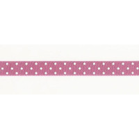 Cinta de Raso a Pois - Rosa 10 mm