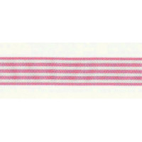 Nastro di Raso a Righe - Rosa e Bianco 16 mm