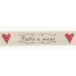 I Nastri di Mirta - Hand Made Ribbon with Heart - Red I Nastri di Mirta - Hand Made Ribbon with Heart - Red