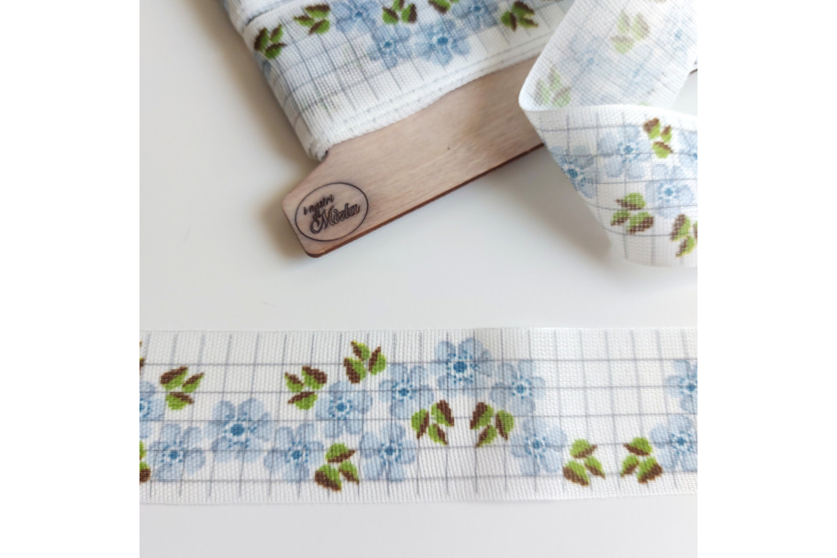 I Nastri di Mirta - Cencio Trimming - Ligt Blue Floral Fancy I Nastri di Mirta - Cencio Trimming - Ligt Blue Floral Fancy