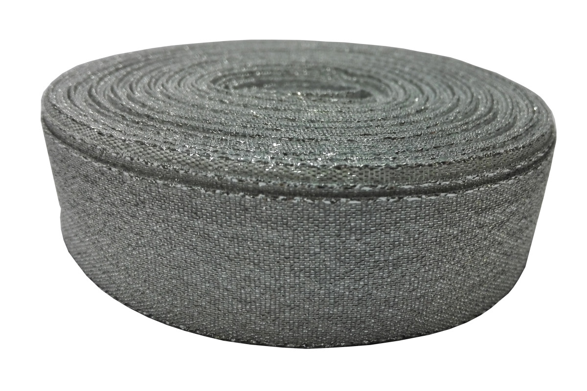 Nastro Lurex Argento - Altezza 25 mm Nastro Lurex Argento - Altezza 25 mm