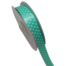 Pois Satin Ribbon - Green Tiffany - 13 mm Pois Satin Ribbon - Green Tiffany - 13 mm