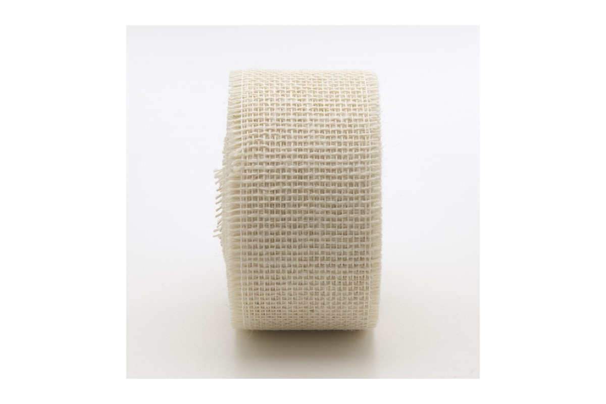 Nastro in Juta Panna - Altezza 6 cm