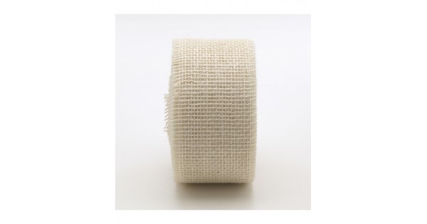 Crema Jute Ribbon - Size 6 cm