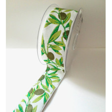 Nastro Jacquard - Olive - Altezza 5 cm Nastro Jacquard - Olive - Altezza 5 cm