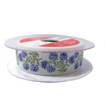 Nastro Jacquard - Fiori Blu - Altezza 30 mm Nastro Jacquard - Fiori Blu - Altezza 30 mm