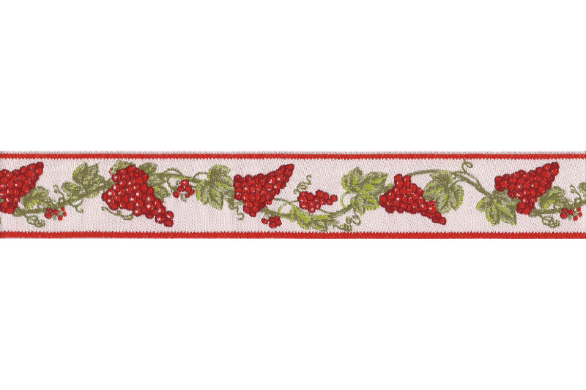 Nastro Jacquard - Uvas -  Ancho 5 cm