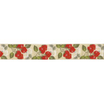 Jacquard Ribbon - Strawberries -  Width 5 cm