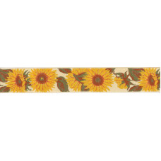 Nastro Jacquard - Girasoli - Altezza 5 cm Nastro Jacquard - Girasoli - Altezza 5 cm