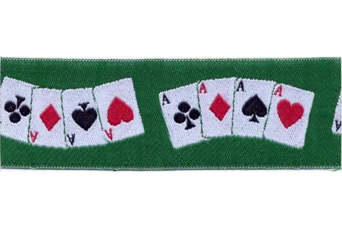 Nastro Jacquard - Carte da Gioco - Altezza 3 cm Nastro Jacquard - Carte da Gioco - Altezza 3 cm