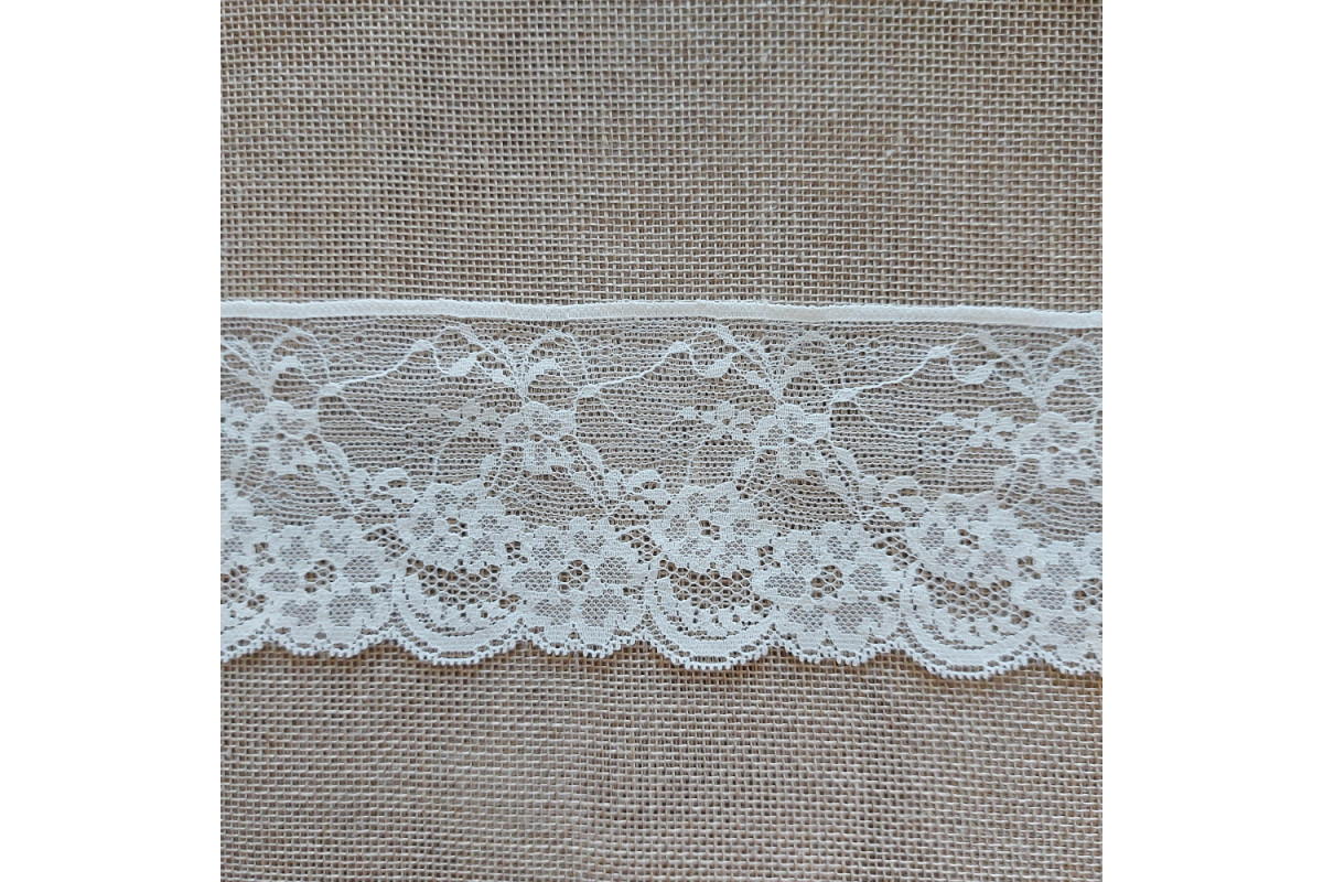 Pizzo Valencienne Avorio - Altezza 7,00 cm Pizzo Valencienne Avorio - Altezza 7,00 cm