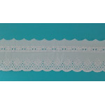 Pizzo Sangallo con Passanastro - Altezza 8,00 cm Pizzo Sangallo con Passanastro - Altezza 8,00 cm