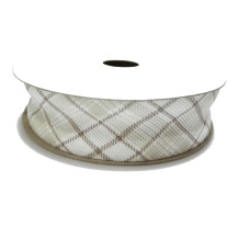 Nastro Sbieco in Cotone - Altezza 25 mm - Scozzese Tortora Nastro Sbieco in Cotone - Altezza 25 mm - Scozzese Tortora