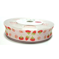 Fantasy Bias - Strawberries - Width 20mm Fantasy Bias - Strawberries - Width 20mm
