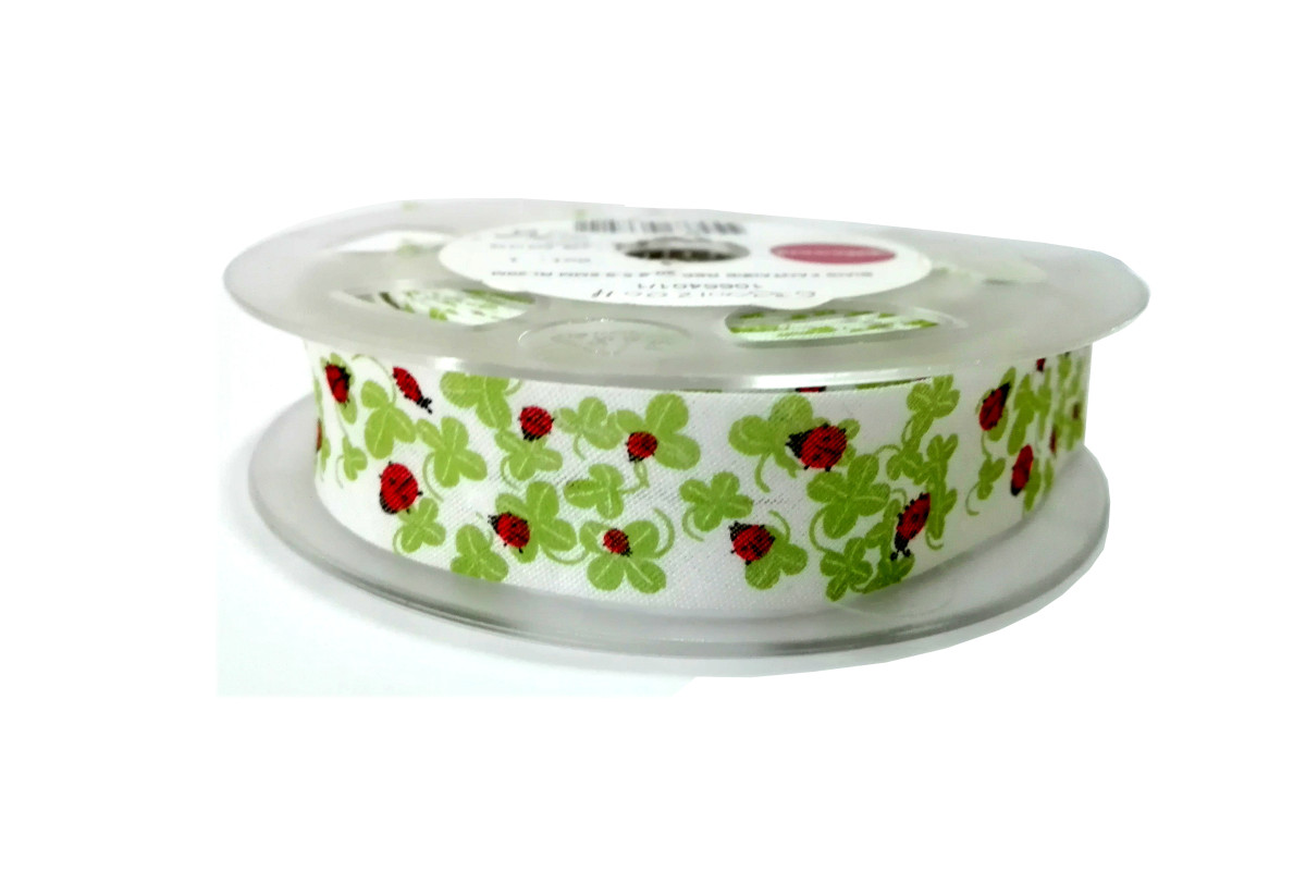 Nastro Sbieco Fantasia - Coccinelle - Altezza 20mm Nastro Sbieco Fantasia - Coccinelle - Altezza 20mm