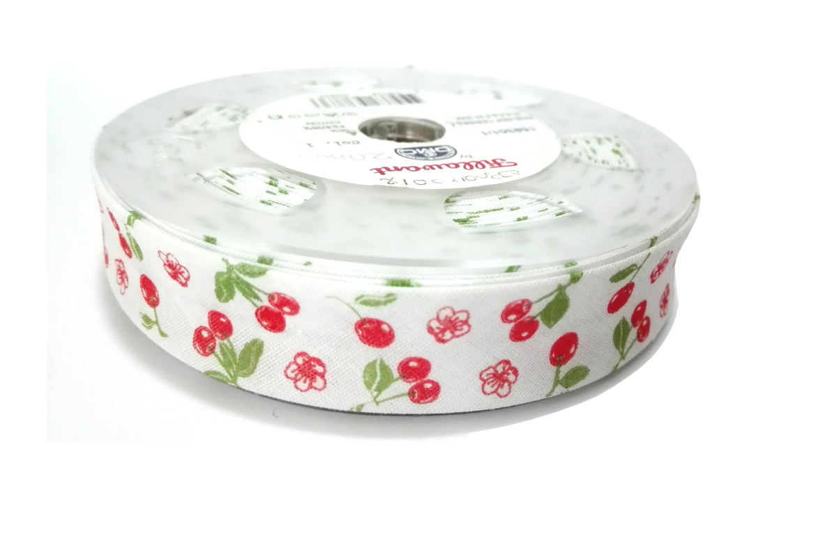 Fantasy Bias - Cherries - Width 20mm Fantasy Bias - Cherries - Width 20mm