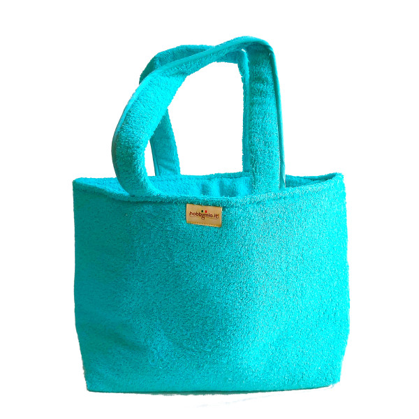 Bolso de Rizo para Playa - Color Turquesa