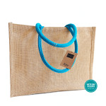 Borsa in Juta con Manici Turchesi