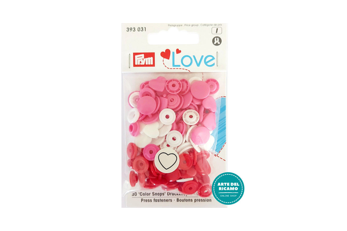 Prym - Botones de Presión Color Snaps - Corazones Prym - Botones de Presión Color Snaps - Corazones