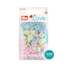Prym - Bottoni a Pressione Color Snaps - Cuori Pastello Prym - Bottoni a Pressione Color Snaps - Cuori Pastello