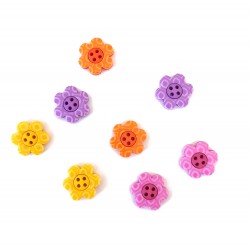 Decorative Buttons - Flowers Bright Blossoms