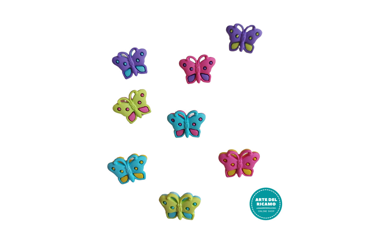 Botones Decorativos - Mariposas Botones de Colores