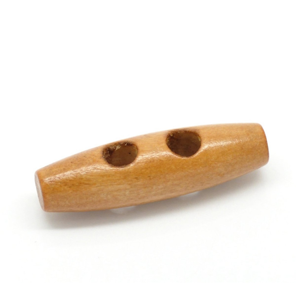 Wood Sewing Horn Toggle Buttons 2 Holes - 30 mm