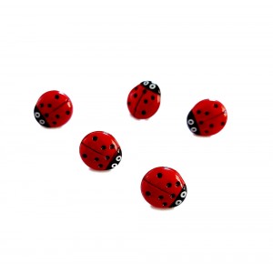 Ladybug Buttons 11 mm
