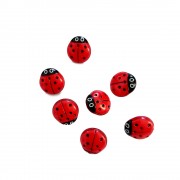 Ladybug Buttons 15 mm