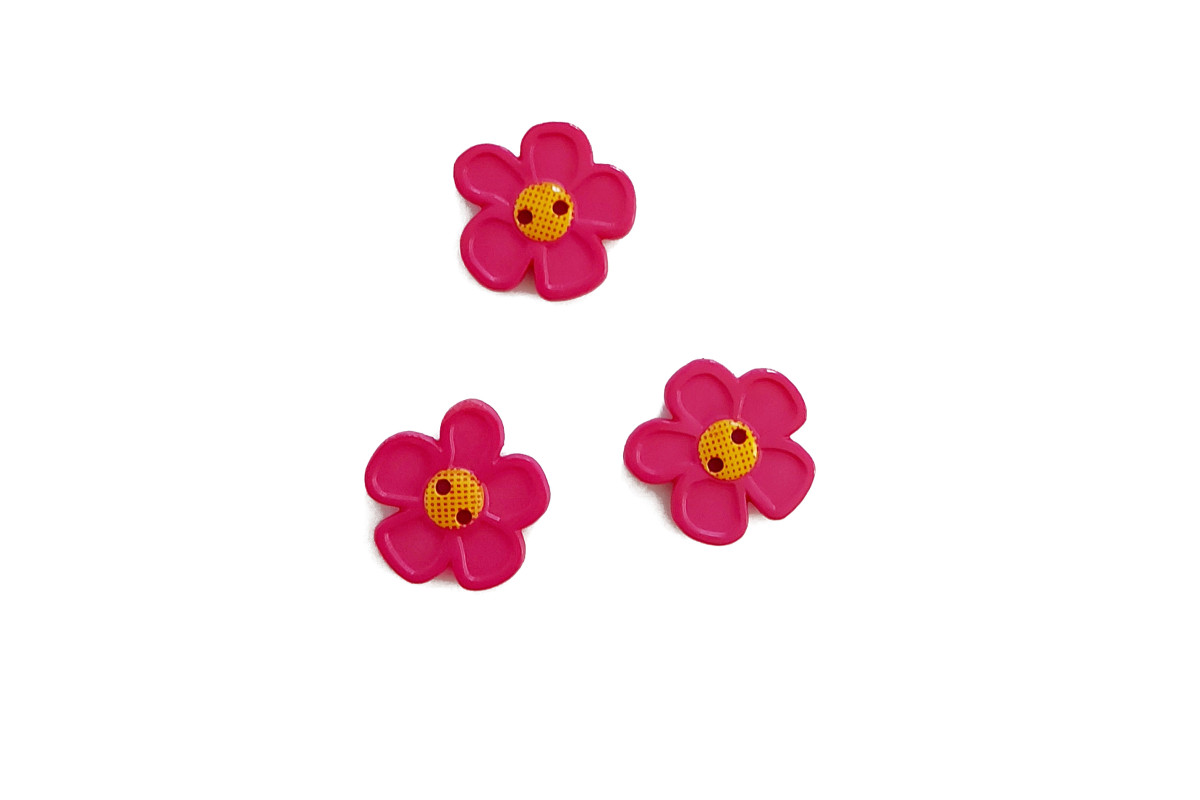 Pink Flower Buttons 20 mm Pink Flower Buttons 20 mm