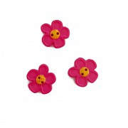 Pink Flower Buttons 20 mm