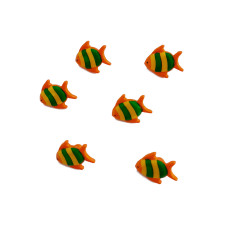 Orange Fish Buttons 18 mm Orange Fish Buttons 18 mm