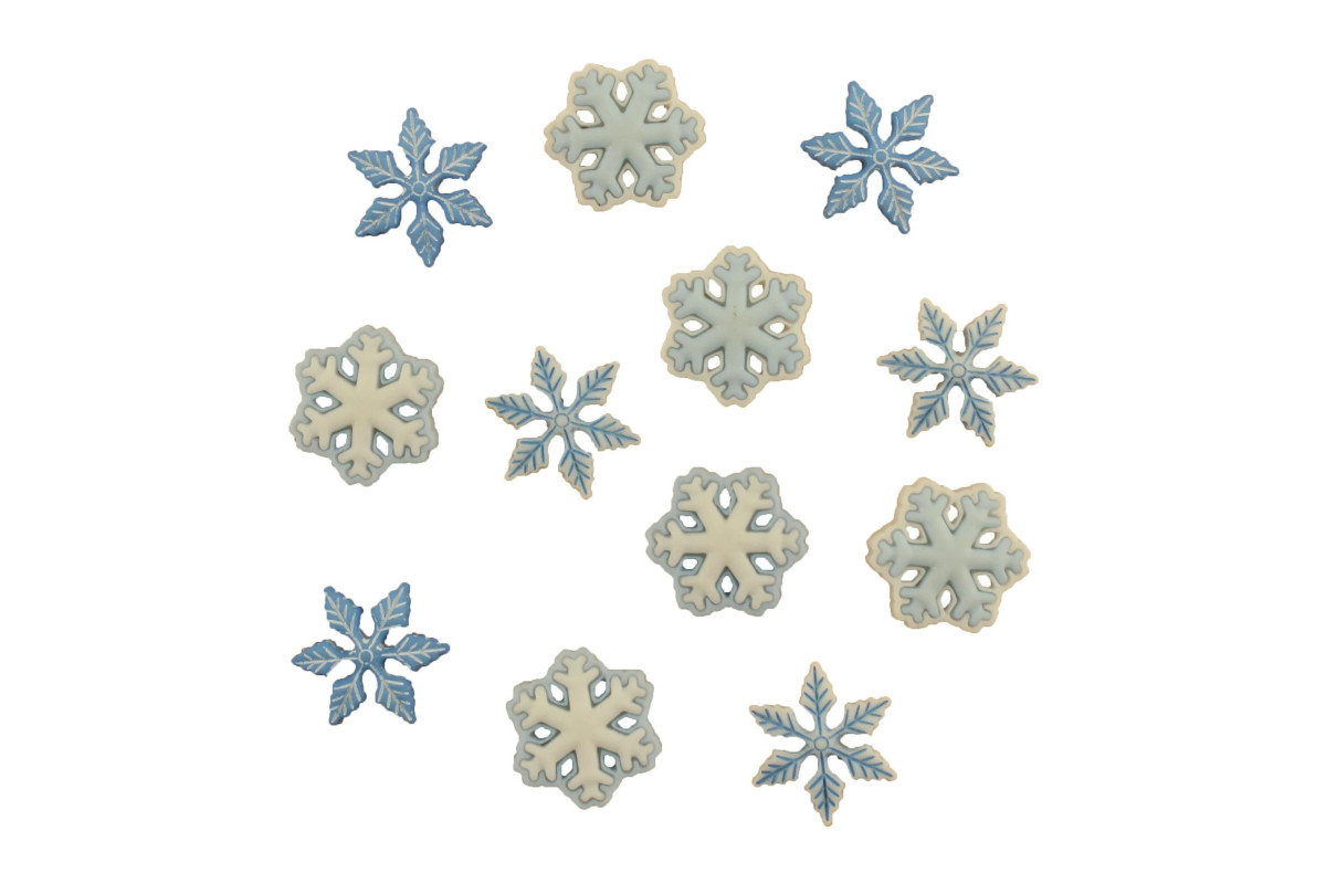 Decorative Christmas Buttons - Snowflakes