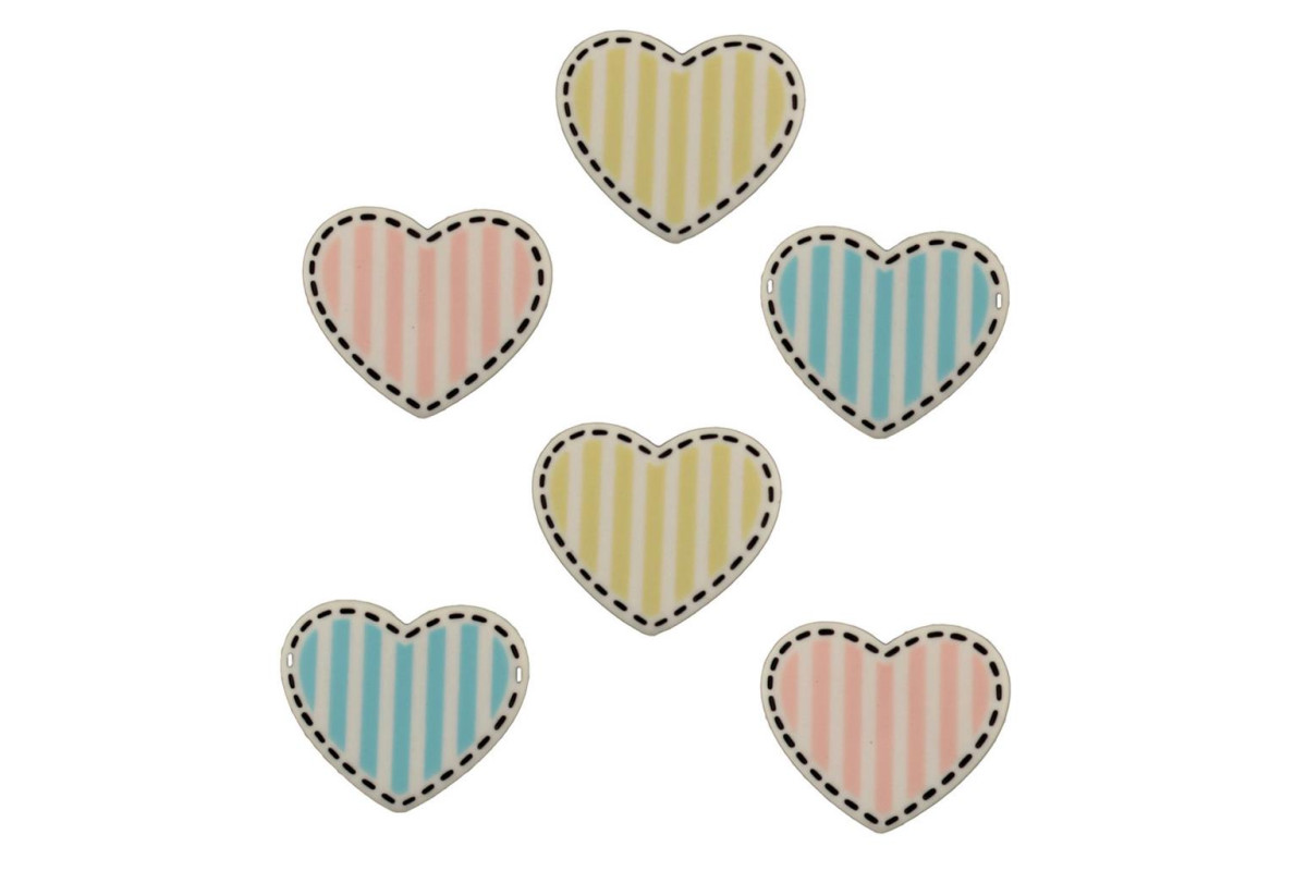 Bottoni Decorativi - Cuori Bazooples Collection Bottoni Decorativi - Cuori Bazooples Collection