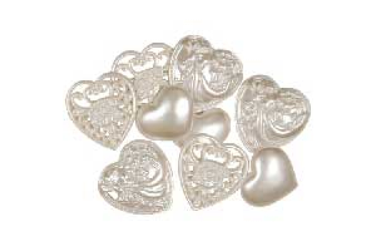 Botones Decorativos -  Corazones Victorianos