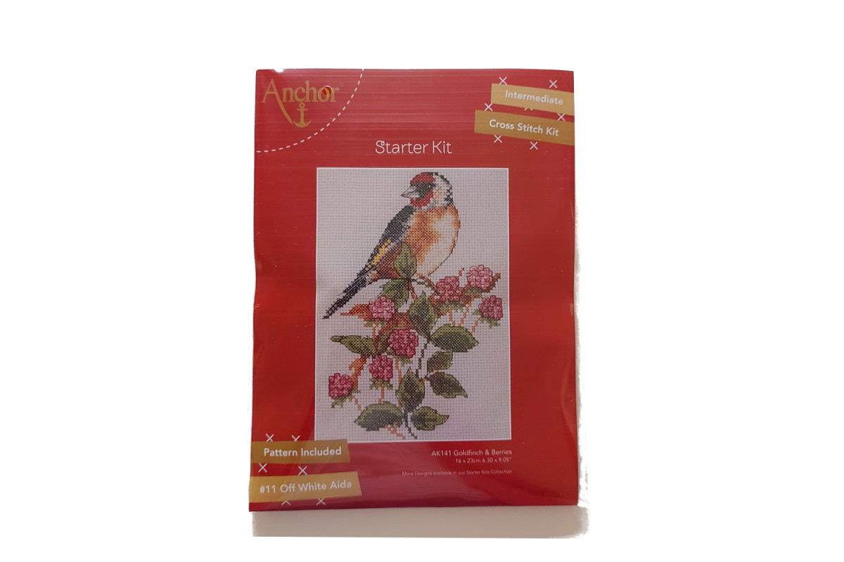 Anchor - Kit di Ricamo a Punto Croce Goldfinch & Berries Anchor - Kit di Ricamo a Punto Croce Goldfinch & Berries