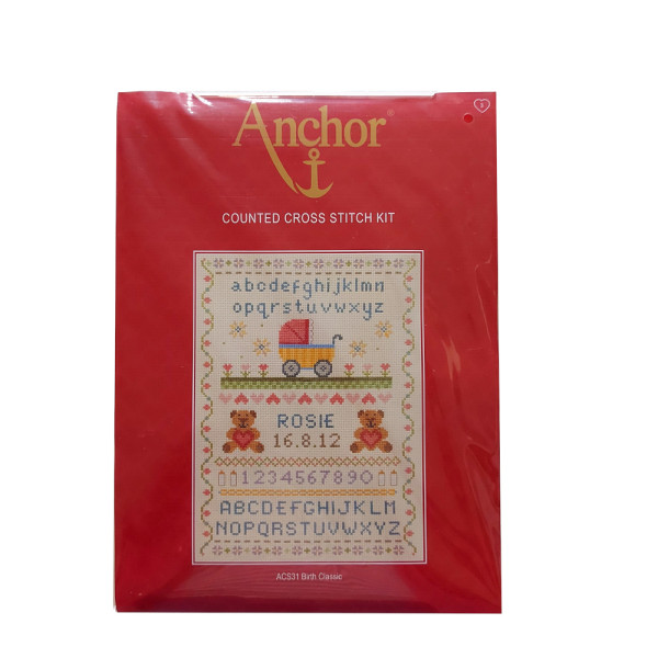 Anchor - Kit di Ricamo a Punto Croce - Birth Classic