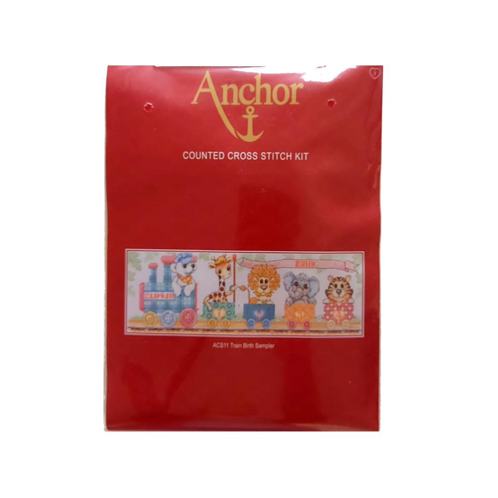 Anchor Counted Cross Stitch Kit - Train Birth Sampler