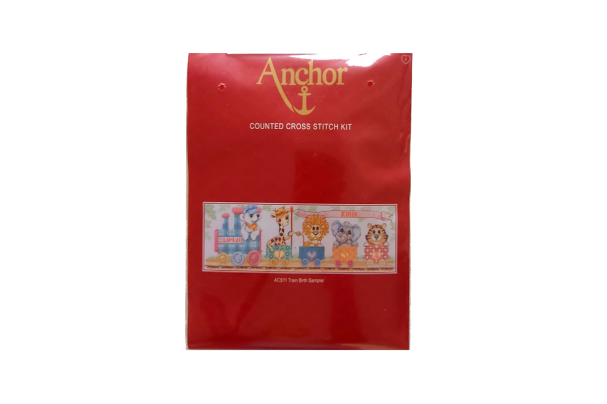 Anchor - Kit di Ricamo a Punto Croce - Train Birth Sampler Anchor - Kit di Ricamo a Punto Croce - Train Birth Sampler