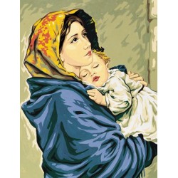 Royal Paris - Needlepoint Canvas Madonna and Child by Ferruzzi